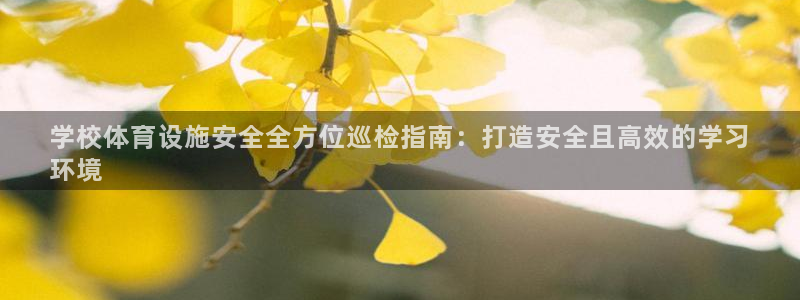 意昂体育3平台注册：学校体育设施安全全方位巡检指南：