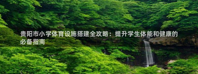 意昂体育3软件：贵阳市小学体育设施搭建全攻略：提升学生体能和